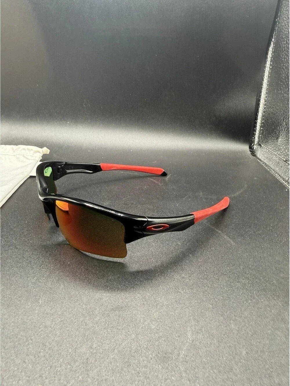 Oakley Quarter Jacket Polished Black/Ruby Iridium Lenses